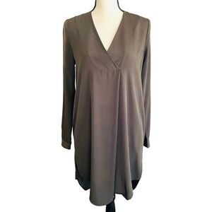 ZOA New York Shirtdress Women's Size Small  Olive Green Long Sleeves‎  NWT